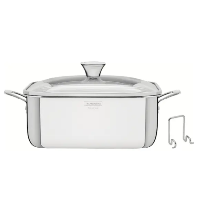CAÇAROLA INOX TRAMONTINA QUADRADA GRANO 7.3L 