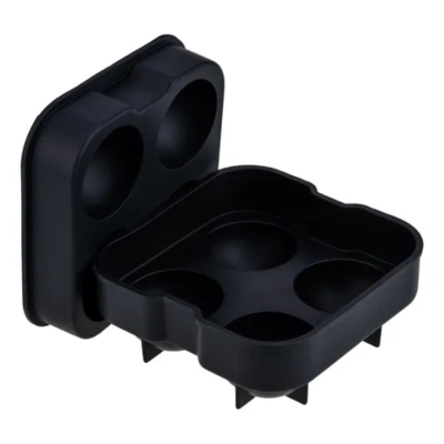 FORMA DE GELO 4 ESFERA SILICONE 4.5CM PRETO 5319 WECK