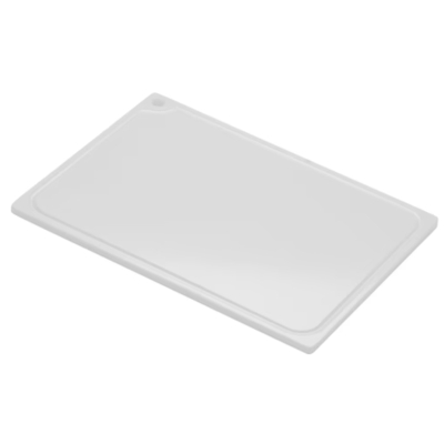 TÁBUA PARA CORTE COM CALHA 30X40X1CM BRANCA - PLC430