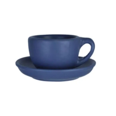 XÍCARA DE CHÁ ROMANHA COPPARO 180ML AZUL - 15105A