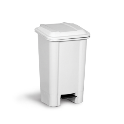 LIXEIRA DTR 50L COM PEDAL BRANCA - 362