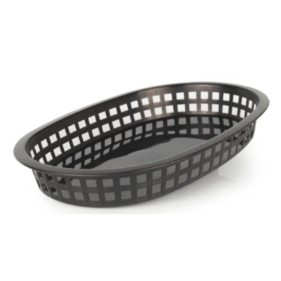 CESTA PARA LANCHE OVAL PRETA - 270