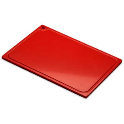 TÁBUA PARA CORTE COM CALHA 30X40X1CM VERMELHA - PCC716