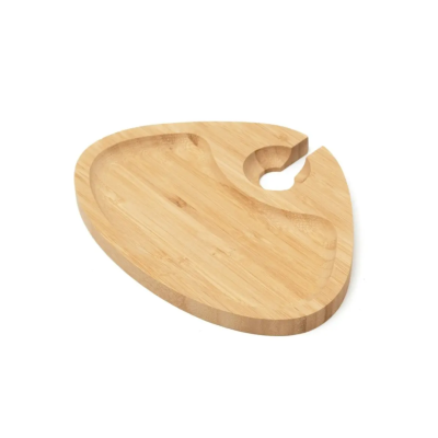 BANDEJA BAMBU COM SUPORTE PARA TAÇA