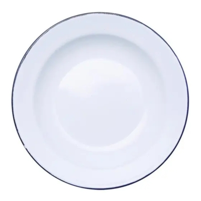PRATO ESMALTADO 22CM BRANCO 1124