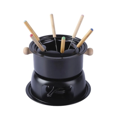 KIT FONDUE 11PCS LUCERNA PRETO HAUSKRAFT