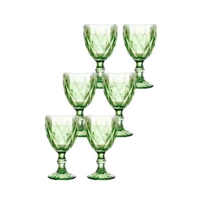 JG TACA DIAMOND ESMERALDA 6PCS 340ML 88033 KEHOME