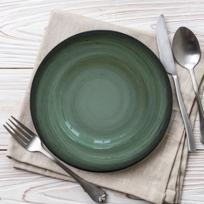 PRATO TRAM RASO 27CM RUSTICO VERDE 96980/003