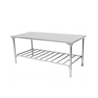 MESA COM PANELEIRA GRADE INOX 304 SEMINOVA