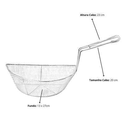 CESTO ARAMADO 510ML MEIA LUA ESQUERDA - 1424